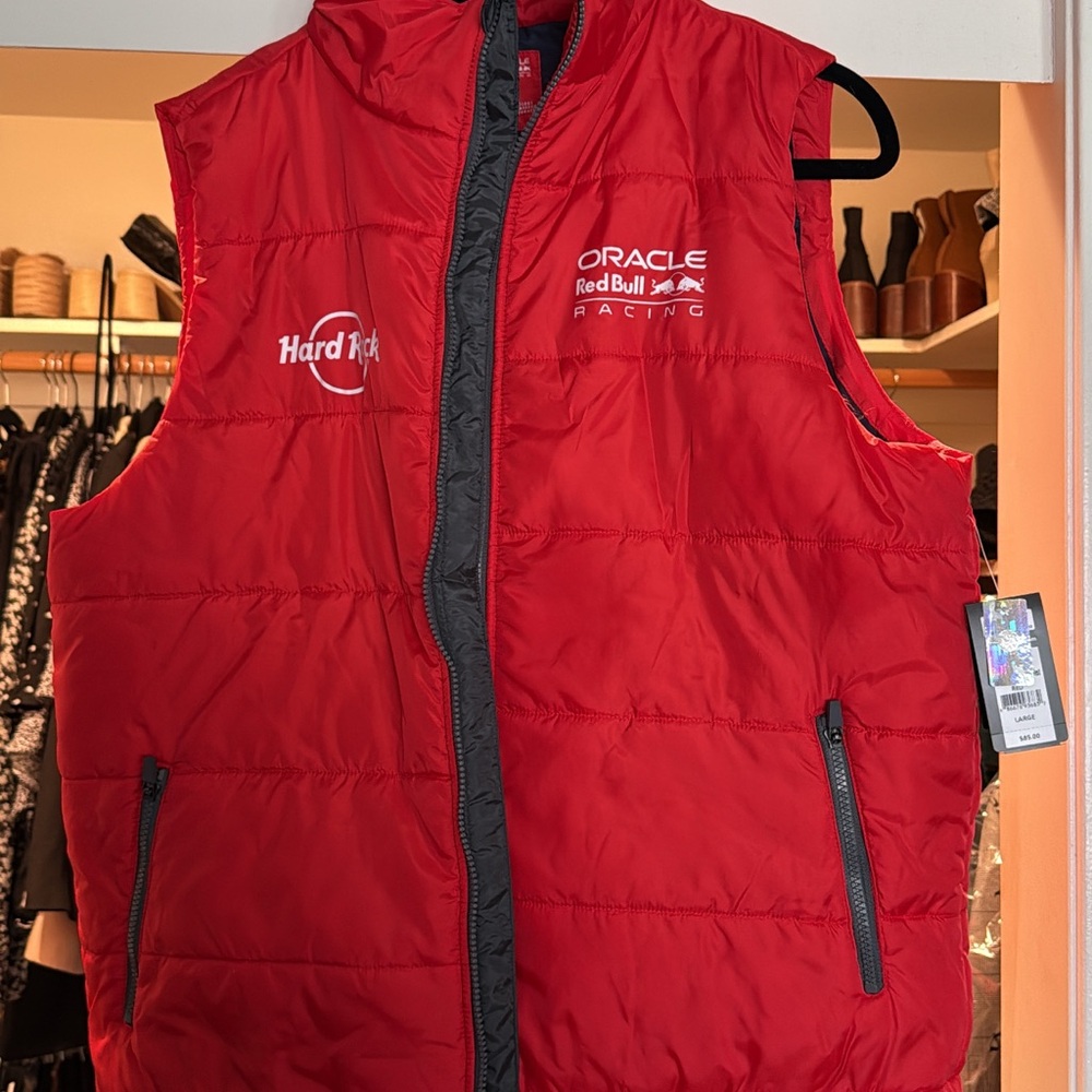 Oracle Red Bull Racing Men's Red Puffer Vest